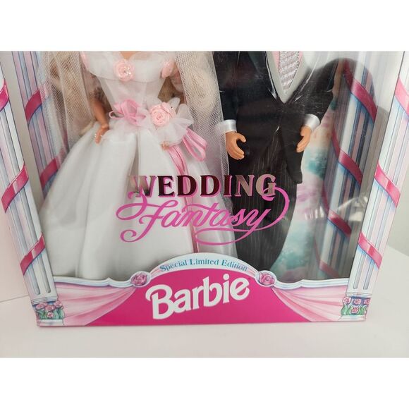 RARE Designer Signed Mattel Wedding Fantasy Special Edition Barbie Bride Groom - Picture 4 of 12